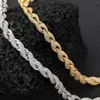 Link armbanden 2023 8mm hiphop volledige strass inleg touw Cubaanse armband 5a zirkon luxe sieraden cadeau voor mannen vrouwen