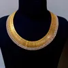 Vintage Choker Halskette für Frauen Metall Gold Diamanten übertrieben Ketten Schmuck Frauen Persönlichkeit Luxus Halsketten