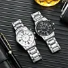 Armbanduhrenbeobachter Herren Luxus Quartz Watch Design Business Casual Alloy Steel Band Das Geschenk für Jungen Relojes 2023