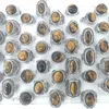 Vintage Tiger's Eye Stone Rings Costume Rings 50pcs / lot en gros