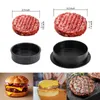 Köttfjäfäverktyg burger press abs hamburger mögel fylld tillverkare runda nötkött patty matlagningsredskap kök tillbehör 230814