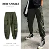 Pantaloni da donna Capris Women Cargo Pants Black Ribbon Pocket Jogger Girls hip-hop streetwear unisex harajuku pantaloni punk femmine pantaloni harem 230812