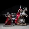 Dekorativa föremål Figurer Europe Vintage Home Decor Sparta Statyer Armor Model Miniatures Spartacus Warrior Figurer Living Room Desk Decoration 230812