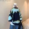 Erkek Sweaters Erkek Baskı Süveteri Sıradan Uzun Kollu Yuvarlak Boyun Konforlu Sonbahar ve Kış Çekme Moda Kore Hombre Halat Triko Gevşek Jumper Z230814