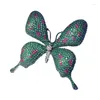 Broches vintage zware industrie groene vlinder luxe ontwerp high-end insect pin sieraden avondjurk broche cadeaus voor vrienden