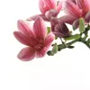 Fleurs décoratives 1pc magnolia Branche de soie artificielle orchidée de mariage de mariage décoration de maison fausse fleur