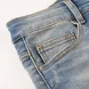 Jeans de homens chegadas de rua azul clara moda slim fit