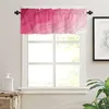 Curtain Pink Gradient Modern Geometric Abstraction Short Curtains Kitchen Cafe Wine Cabinet Wardrobe Window Small Home Decor