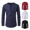 Herren -T -Shirts Modende Frühling und Sommer Casual Long Sleeved V Neck Massive Kurzärmel Große Scheinhülsen