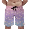 Męskie szorty eleganckie na plaży letni gradient dłoni sporty krótkie spodnie Mężczyźni Szybkie suszenie Niestandardowe pnie rozmiarów plus rozmiar