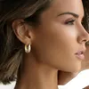 Hoop oorbellen ovale knuffel oorbel voor vrouwen lichtgewicht geometrische eenvoudige oor sieraden
