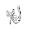 Backs Earrings Small Dragonfly Ear Clip For Women Earing Without Hole Jewelry Fake Single Bone Earings CF1