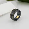 Marka retro çift G Ring Ring Erkek Moda Trendi Seramik Alyans Kadınların Yüksek Kaliteli 18K Altın Tasarımcı Yüzük Hediyesi