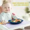 Maty stołowe silikonowe dzieci dzieci dzieci jadalnia mata żywności wielokrotnego użytku dla maluchów na posiłek przenośny zajęty
