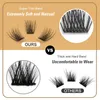 False Eyelashes EASITENSION 80 Clusters Eyelash Extension Kit Black Glue Adhesive Coating Natural Individual Lashes Segmented Bundle Makeup Cils 230814