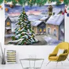 Arazzi Albero di Natale Arazzo verde Rivestimento murale per la casa Vacanza Sfondo Panno Decorazione natalizia per la casa Copriletto Arazzo regalo