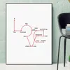 Romantic Love Posters Mathematical Formula Canvas Painting Wall Art Nordic Style For Livingroom Wedding Room Home Decor No Frame Wo6