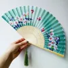 11 Kinds Wedding Folding Fan Classical Chinese Wind Hand Fan Japanese Silk Dance Cherry Fan