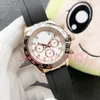 디자이너 남성 시계 흰색 고급 자동 기계식 세라믹 시계 40mm 904L 스테인리스 스틸 슬라이딩 버클 시계 Luminous Watch Montre De Luxe Daytonas Jason007