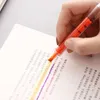 Ballpoint Pens 60Pcs Lovely Kawaii Fluorescent Simulation Syringe Watercolor Pen Highlighters Marker pen Stationery School Supplies 230812