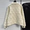 Women's Jackets Women Wool Cashmere Coat Goat Jacket Outerwear 2023 Autumn Winter White Plaid Long Sleeve Short Outwear Woolen