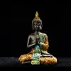 Objetos decorativos Figuras estátua Buda estátua grande Tailândia Buda Buda escultura de resina verde da mão fez o budismo hindu meditação decoração de casa 230814
