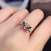 Cluster Rings Natural Tanzanite S925 Sterling Silver Butterfly Ring Fine Fashion Charming Women's Wedding Jewelry MeiBaPJ FS