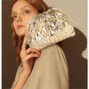 2023 New genuine weave cloud ladies fashion clutch hand soft leather dumpling hobo shoulder bag pursestylishhandbagsstore