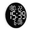 Decorative Objects Figurines 10 inch Digital Led Wall Clock Calendar with Alarms Temperature Thermometer and Humidity Home Living Room Decoration 230812