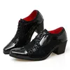 ارتداء الأحذية الرجال الرسمية عالية الكعب الأعمال الذكور أكسفورد مدببة إصبع القدم حذاء لرجال الحفل الزفاف الفاخرة الجلود 230812