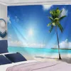 Tapisserier Hawaii Coastline landskap Tapestry vägg hängande solig strand sommarfilt färgglad matta strandhandduk sovrum heminredning