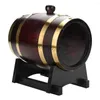 1.5L Wooden Wine Barrel Oak Beer Brewing Equipment Vintage Wood Timber For Whiskey Rum Tools