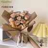 Gift Wrap Peach Skin Roll Craft Paper 52cm X 6Y Two Color Flower Bouquet Wrapping Paper Handmade DIY Waterproof Florist Kraft Tissue Paper R230814