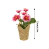 Fleurs décoratives 23cm Bonsaï rose artificielle Fake Plants Plastic Potted Living Room Party Ornement Ornement Fournitures Créative Kraft