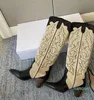 Shoes Boots Leather Suede Cowboy Boots Fashion Show Perfect Knee-high