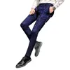 Men's Vests Men's Gold Stripe 2 Piece Sets Vest Pants Blue Red Green Trousers and Vest Wedding Business Men Suits 230812