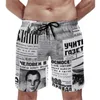 Men's Shorts Russian Spapers Board Summer Spaper Collage Casual Beach Running Quick Drying Design Swimming Trunks