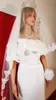 Bridal Veils Real POS Twee-laags Elegant Lace Wedding Veil 2 meter lang met Comb Accessoires MM
