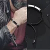 Länk armband aska armband mäns kremering urn flätade smycken för honom rostfritt stål urns gåva