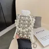 Evening Bags Protable Simply Pearl Bucket Bag Niche Design Handbags For Women Fashion Travel Mobile Shoulder Crossbody Female