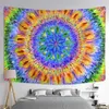 Tapissries 3D Flower Tapestry of the Zodiac Astrology Chart Major Sun and Moon Wall Hanging Large Home Decor