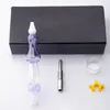 The Special Unique Smooth Hit Long Calabash Style Glass Nector Collectors Lake Green Blue White Purple Send Randomly Oil Dab Rigs With Quartz Ceramic Titanium Nail