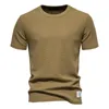 Heren t shirts heren hoge man voor mannen t -shirt ronde nek basic massief gebreide onderlaag shirt pocket kort