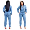 Macacões femininos Rompers Moda Autumn Suges Mulheres jeans jeans Jeans 230812