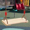 Camp Furniture Kids Wooden Swing With Sturdy Rope Garden Seat Chair Toys Durable Hanging For Outdoor Playground