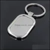 Keychains Lanyards Edelstahl Key Ring Metall Blank Tag Schlüsselkette Neue kreative Werbung Benutzerdefinierte Logo Keyrings für Promotion GIF DHQZH