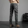 Men S Pants 2023 Spring Summer Jeans Vintage Blue Solid Colic Elastic Classic Men Slim Fashion Denim Trousers Man 27 38 230814