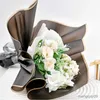 Gift Wrap 20pcs Gold Frame Flower Wrapping Paper Waterproof Mist Gold Edged Jelly Film Flower Bouquet Flower Wrapping Paper 58CM R230814