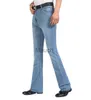 Herren Jeans Frühling Neuankömmlinge Herren ausgestoßene Beinjeans Hosen hohe Taille lange Flare Jeans für Männer Bootcut Jeans Hommes Bell Bottom Jeans Männer J230814