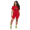 Women's Tracksuits Bikini 2023 Women Two-piece Sports Suit Round Neck And Lip Short Sleeve Sportswear Fashionable Style ZXP95812023